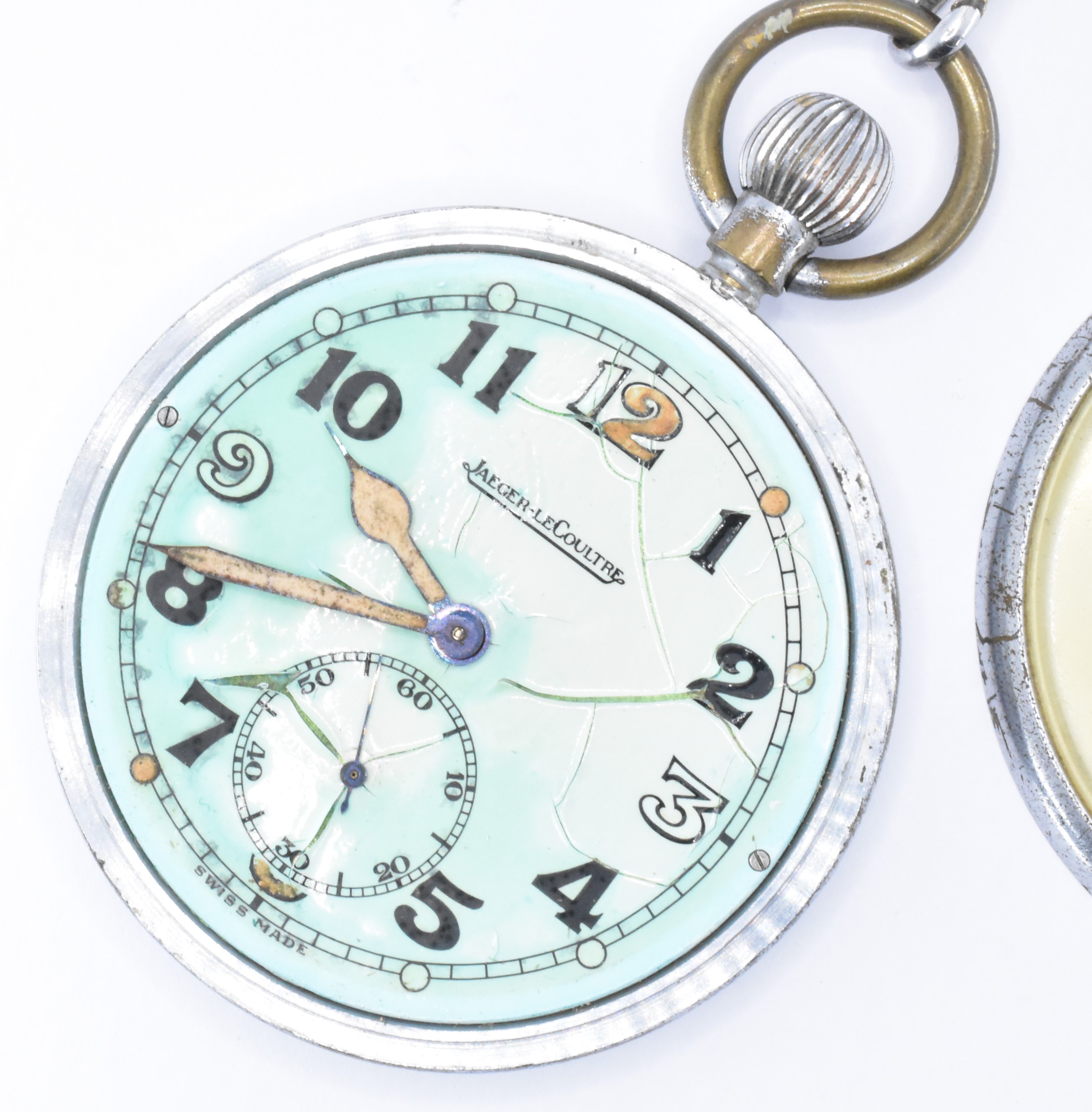 WWII MILITARY ISSUE JAEGER LECOULTRE POCKET WATCH - Image 2 of 3