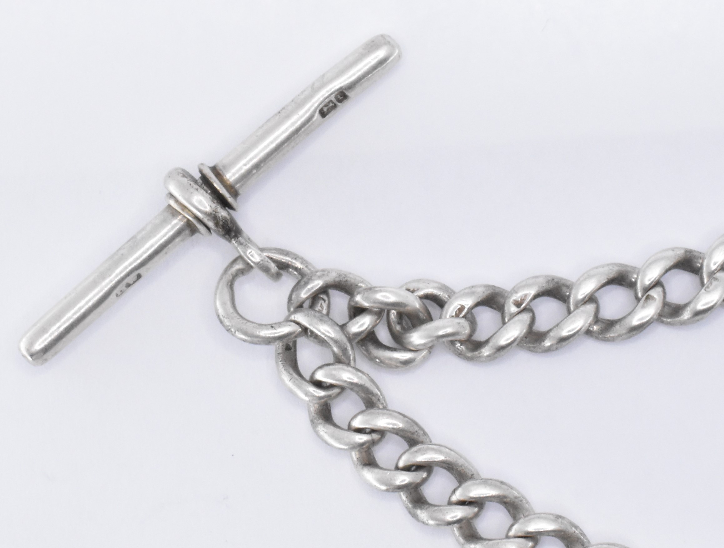 SILVER POCKET WATCH & WATCH CHAIN - Image 3 of 7