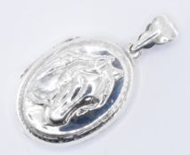 SILVER HORSE LOCKET PENDANT