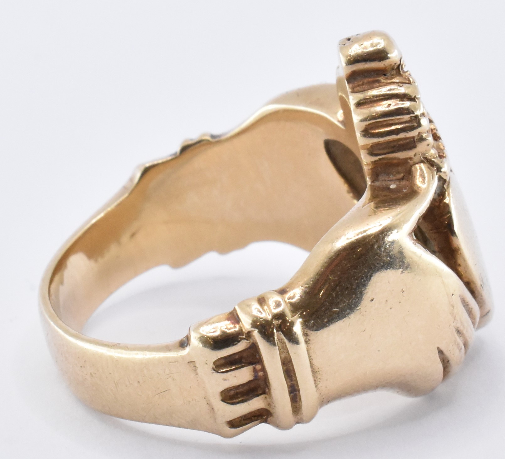 HALLMARKED 9CT GOLD CLADDAGH RING - Image 4 of 6
