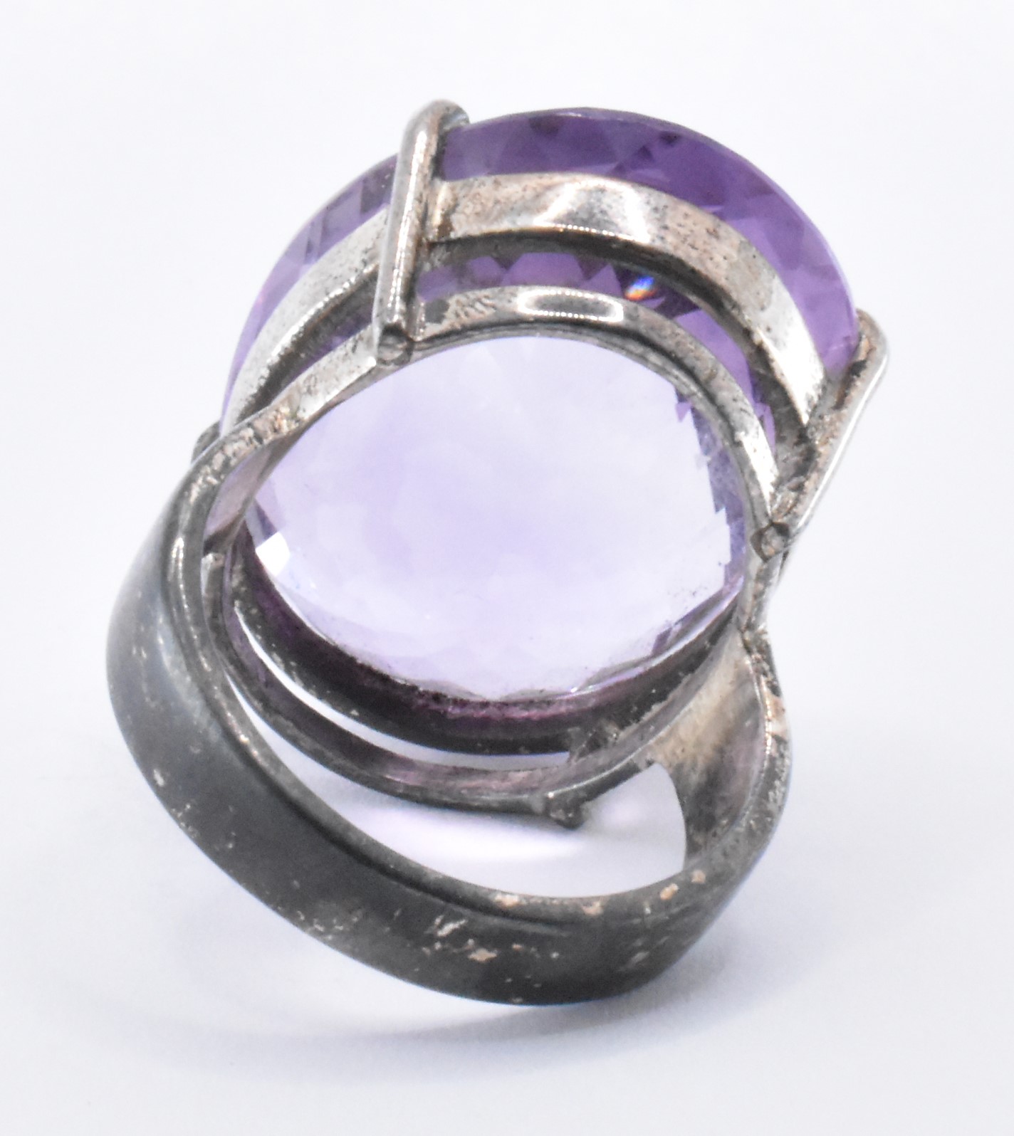 925 SILVER AMETHYST PENDANT NECKLACE & RING. - Image 4 of 8