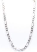 ITALIAN SILVER CURB LINK CHAIN NECKLACE