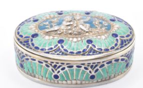 SILVER ENAMELLED PILL BOX