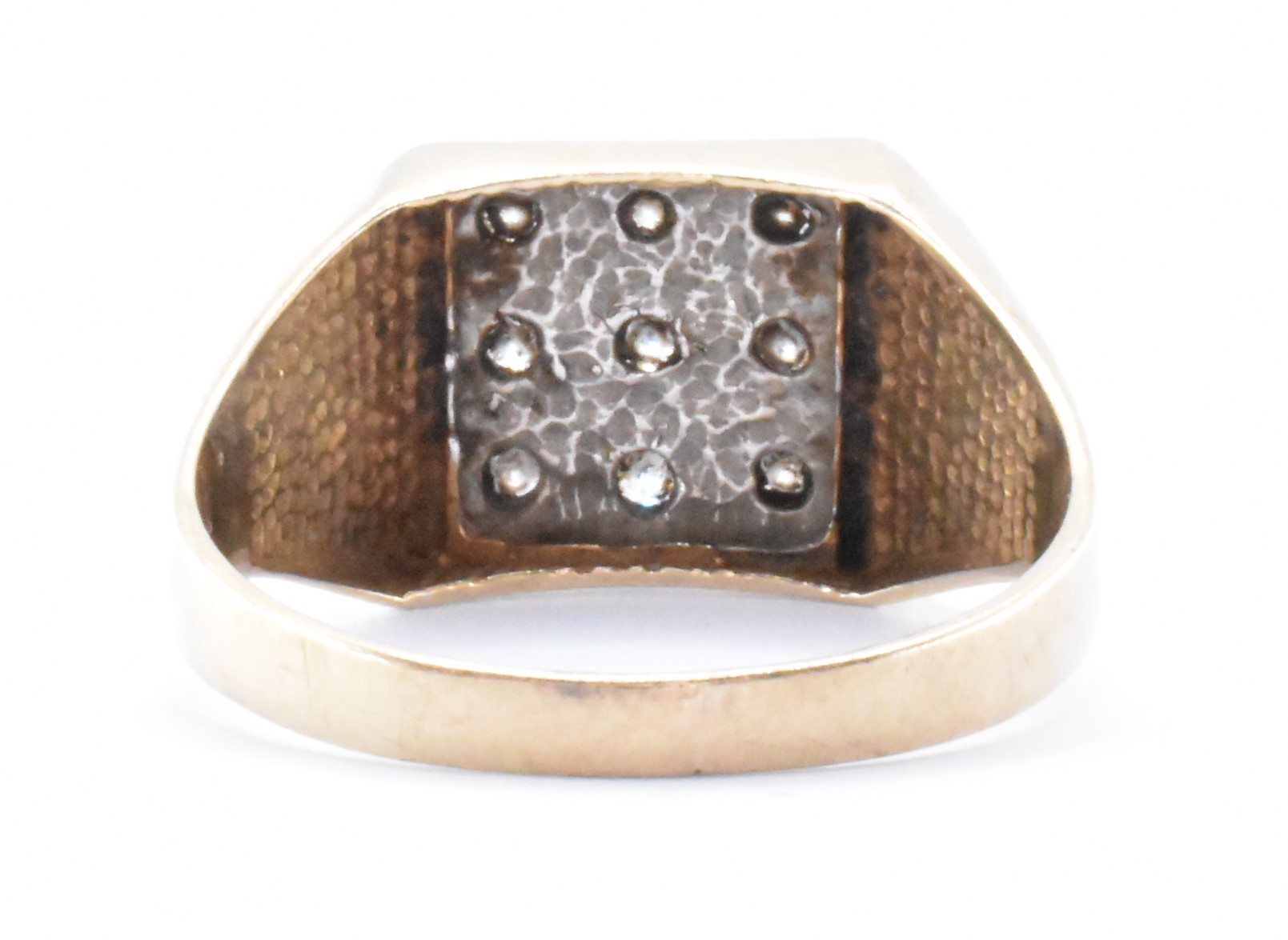 HALLMARKED 9CT GOLD & DIAMOND SIGNET RING - Image 3 of 5