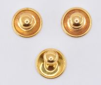 THREE 9CT GOLD COLLAR STUDS