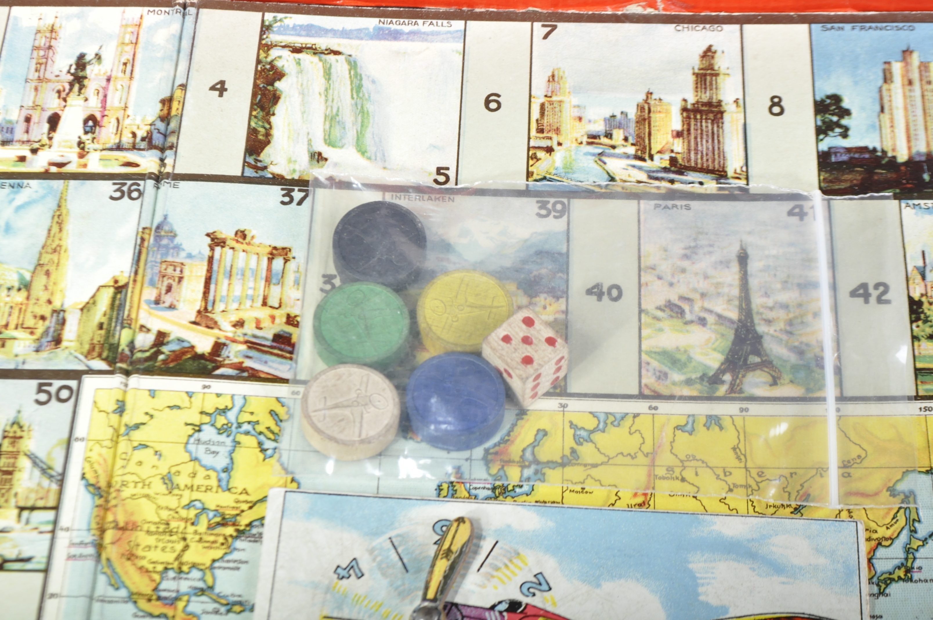 VINTAGE SPEARS MADE ' FLIGHT AROUND THE WORLD ' BOARD GAME - Image 3 of 5