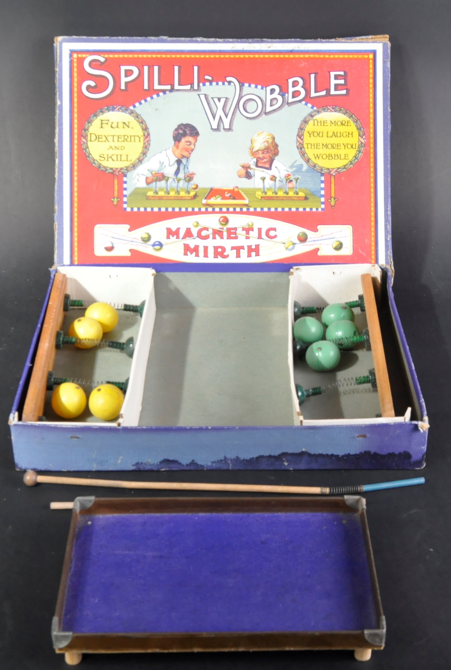 EARLY 20TH CENTURY BRITISH MADE SPILLI-WOBBLE MAGNETIC MIRTH GAME