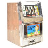 BALLY - SUPER GOLDEN GIRL - VINTAGE ONE ARM BANDIT SLOT MACHINE