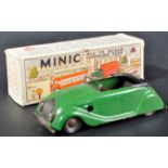 EARLY 20TH CENTURY MINIC TINPLATE CLOCKWORK MODEL CAR