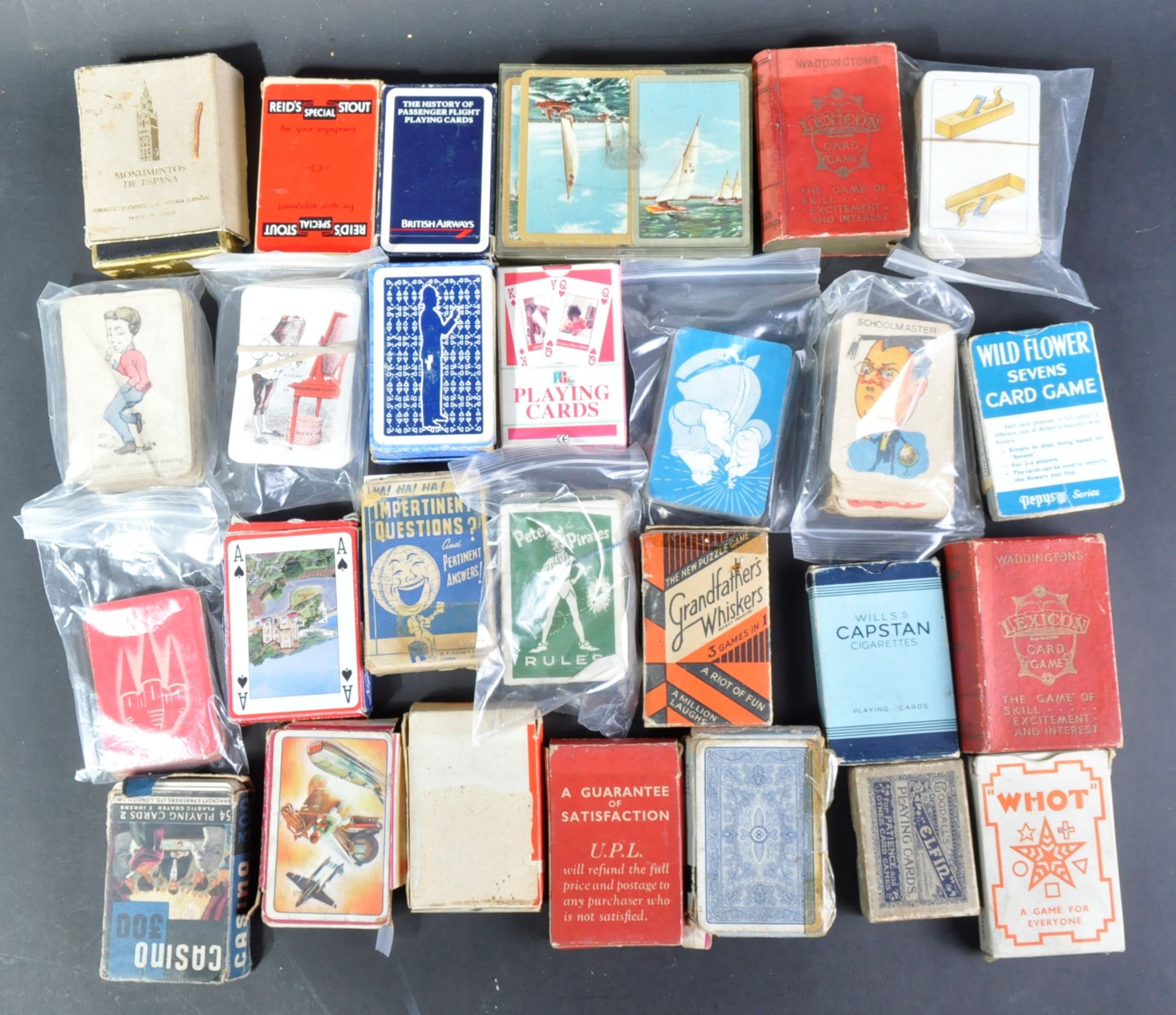 LARGE COLLECTION OF ASSORTED VINTAGE PLAYING CARD DECKS