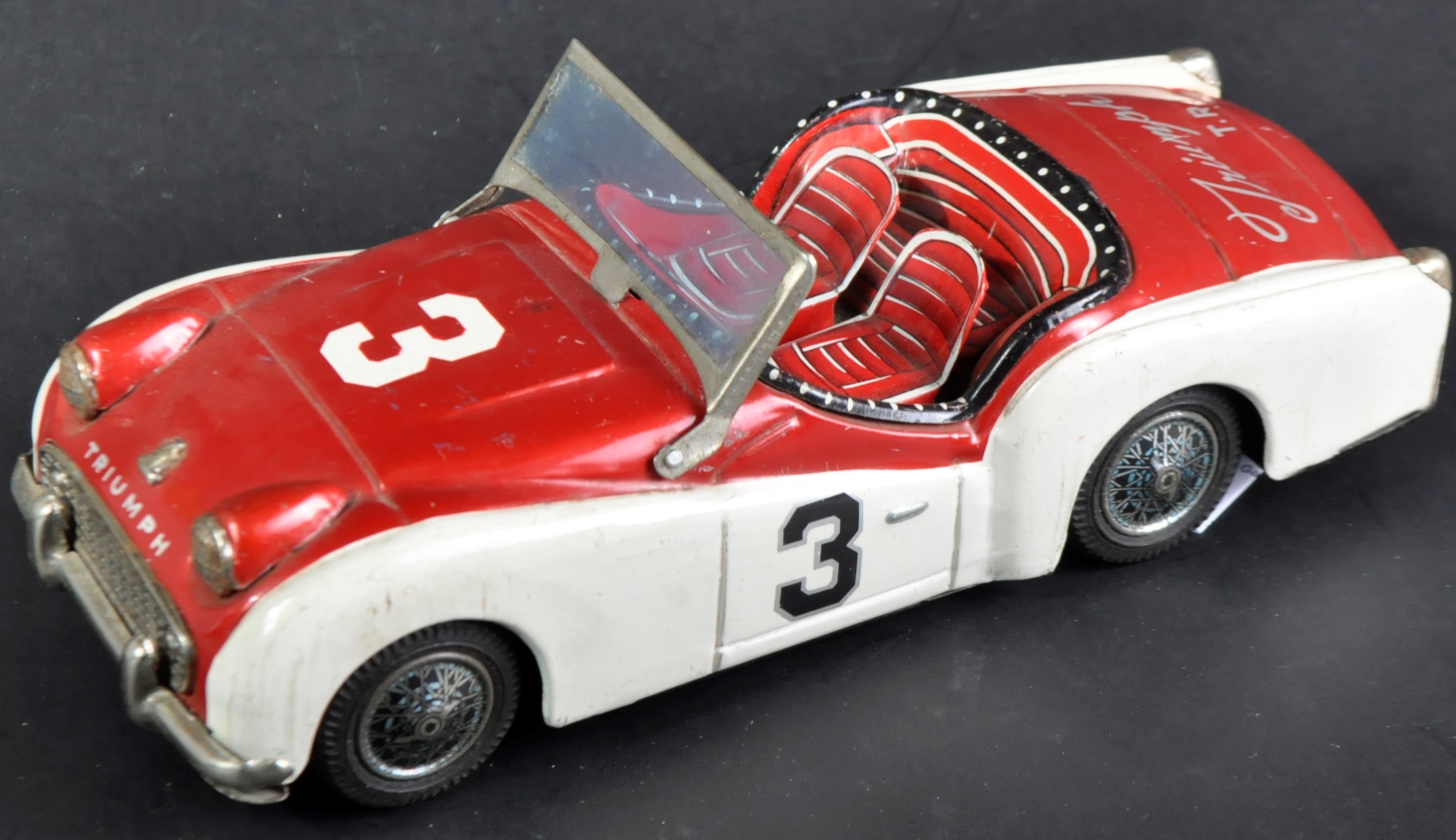 JAPANESE BANDAI MADE TINPLATE TRIUMPH TR3 SPORTS CAR