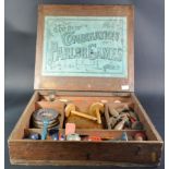 VINTAGE F.H AYRES PARLOUR GAMES IN WOODEN BOX