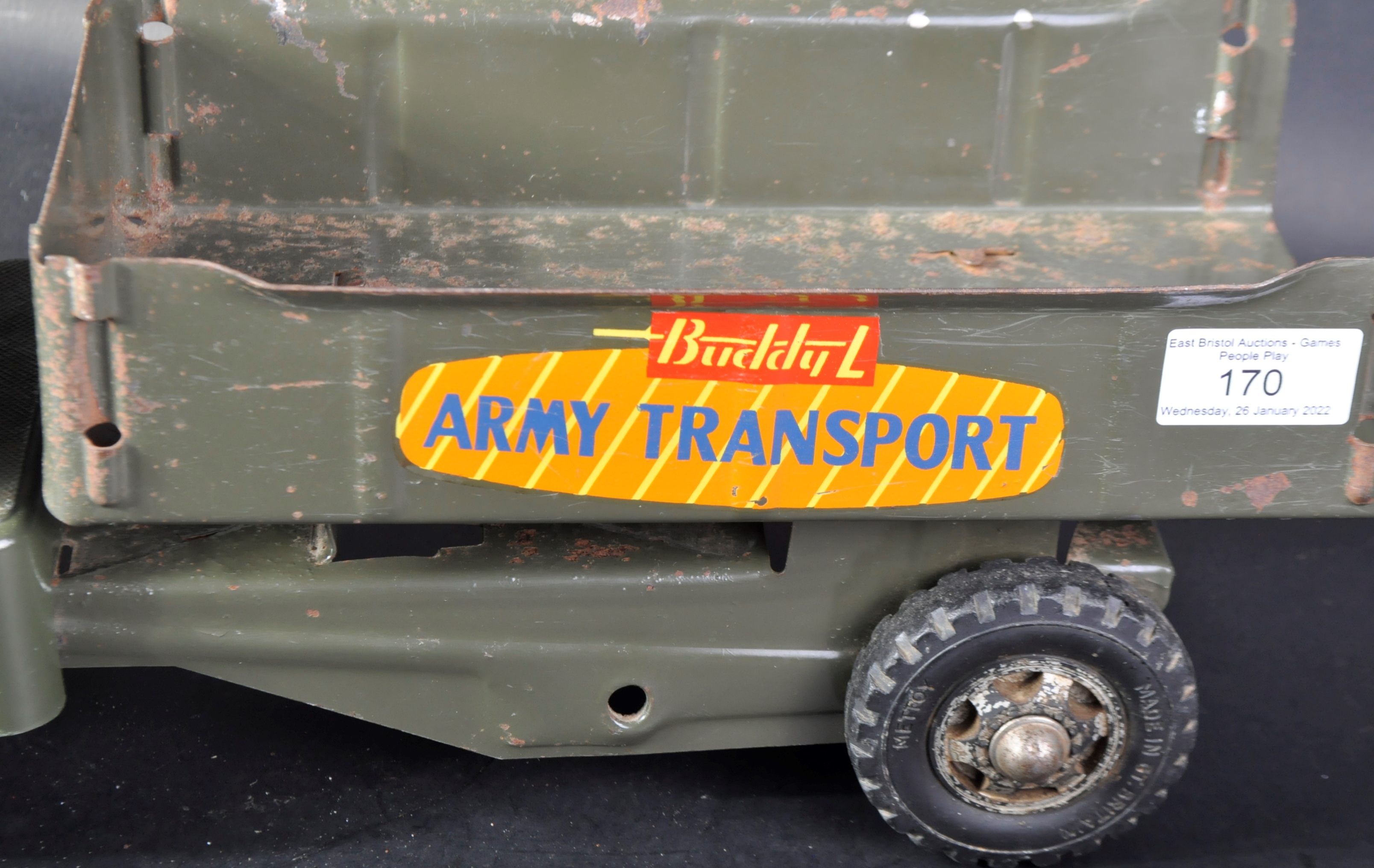 VINTAGE ' BUDDY L ' AMERICAN ARMY TRANSPORT TRUCK - Image 3 of 6