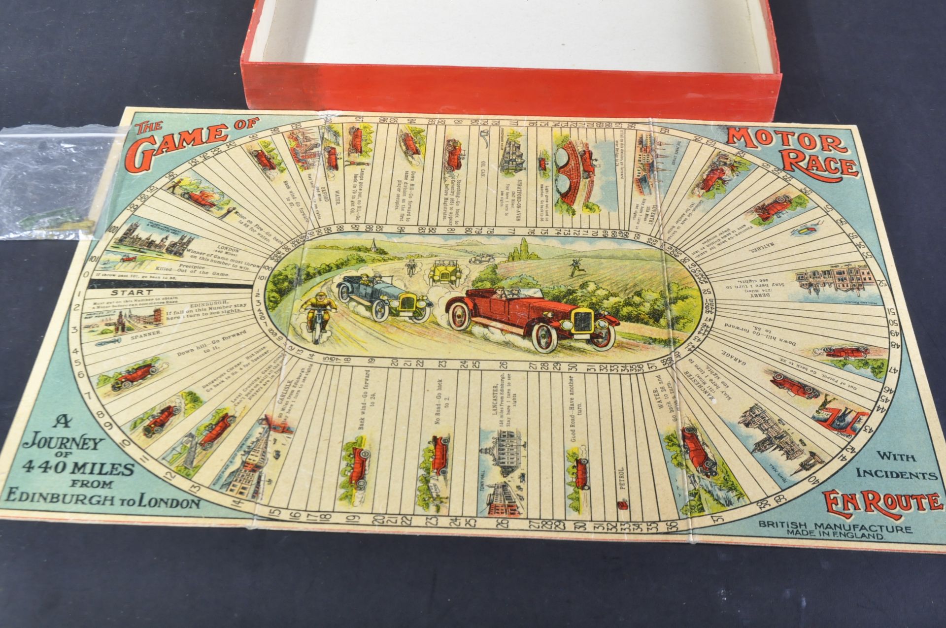 EARLY 20TH CENTURY BRITISH MADE MOTOR RACING BOARD GAME - Image 2 of 4