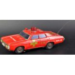 VINTAGE JAPANESE TINPLATE FIRE CHIEF CAR