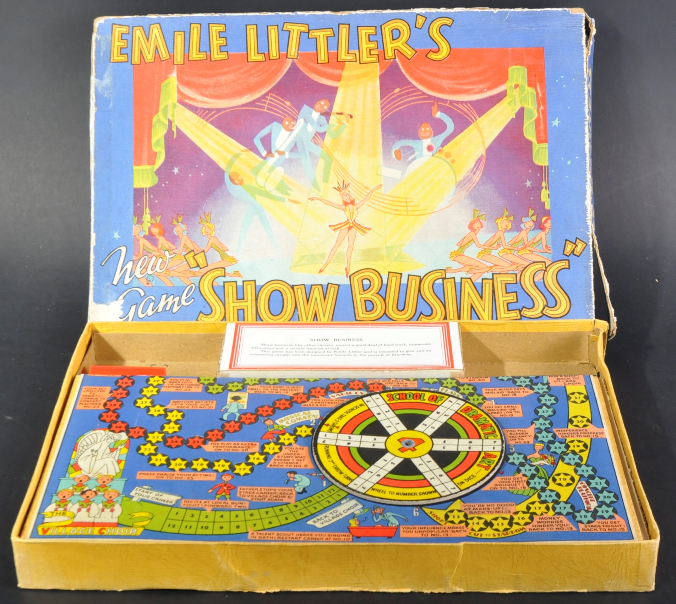 VINTAGE CHAD VALLEY SHOW BUSINESS THEMED BOARD GAME