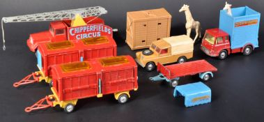 COLLECTION OF VINTAGE CORGI TOYS CHIPPERFIELD CIRCUS VEHICLES