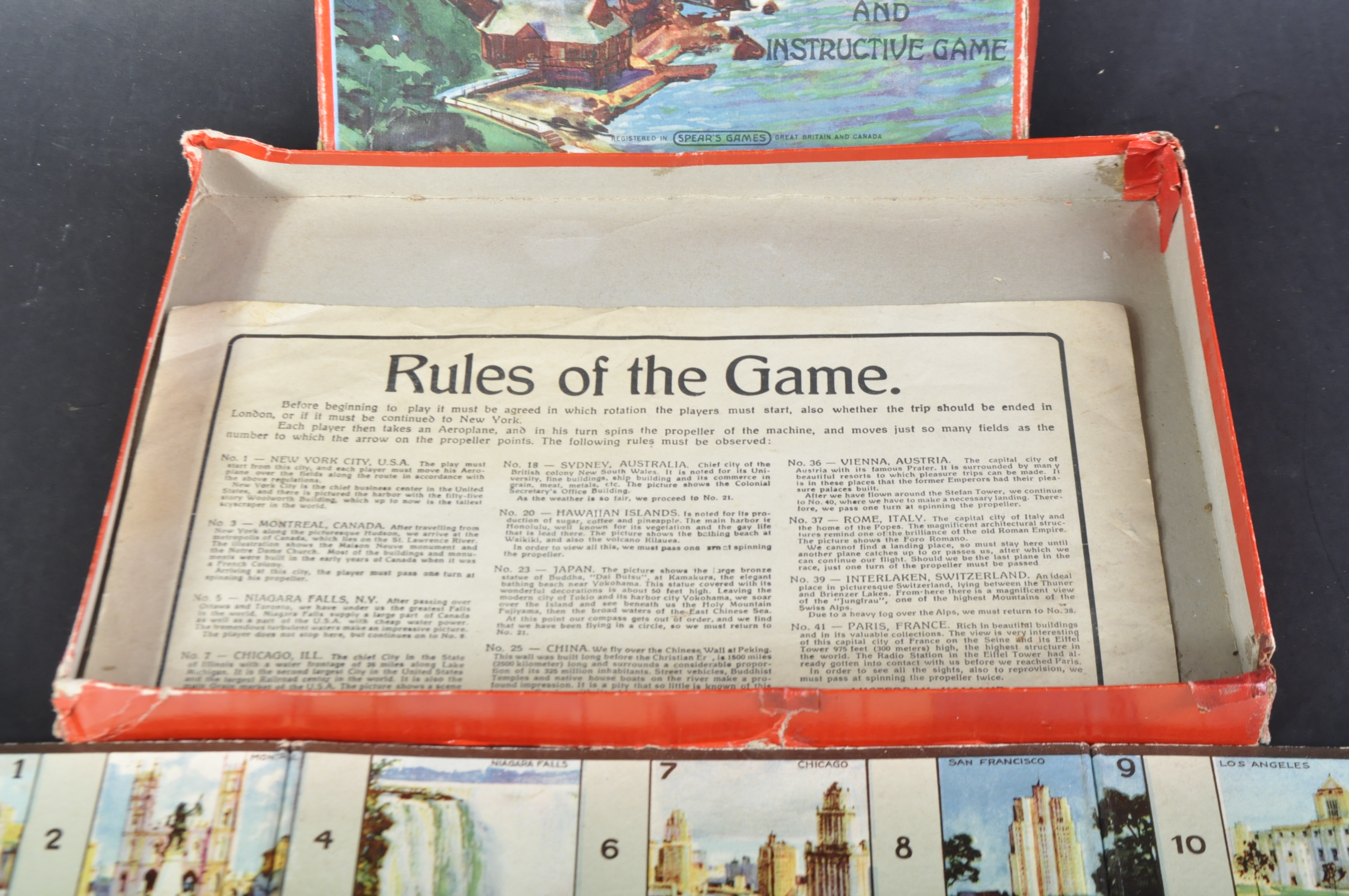 VINTAGE SPEARS MADE ' FLIGHT AROUND THE WORLD ' BOARD GAME - Image 5 of 5