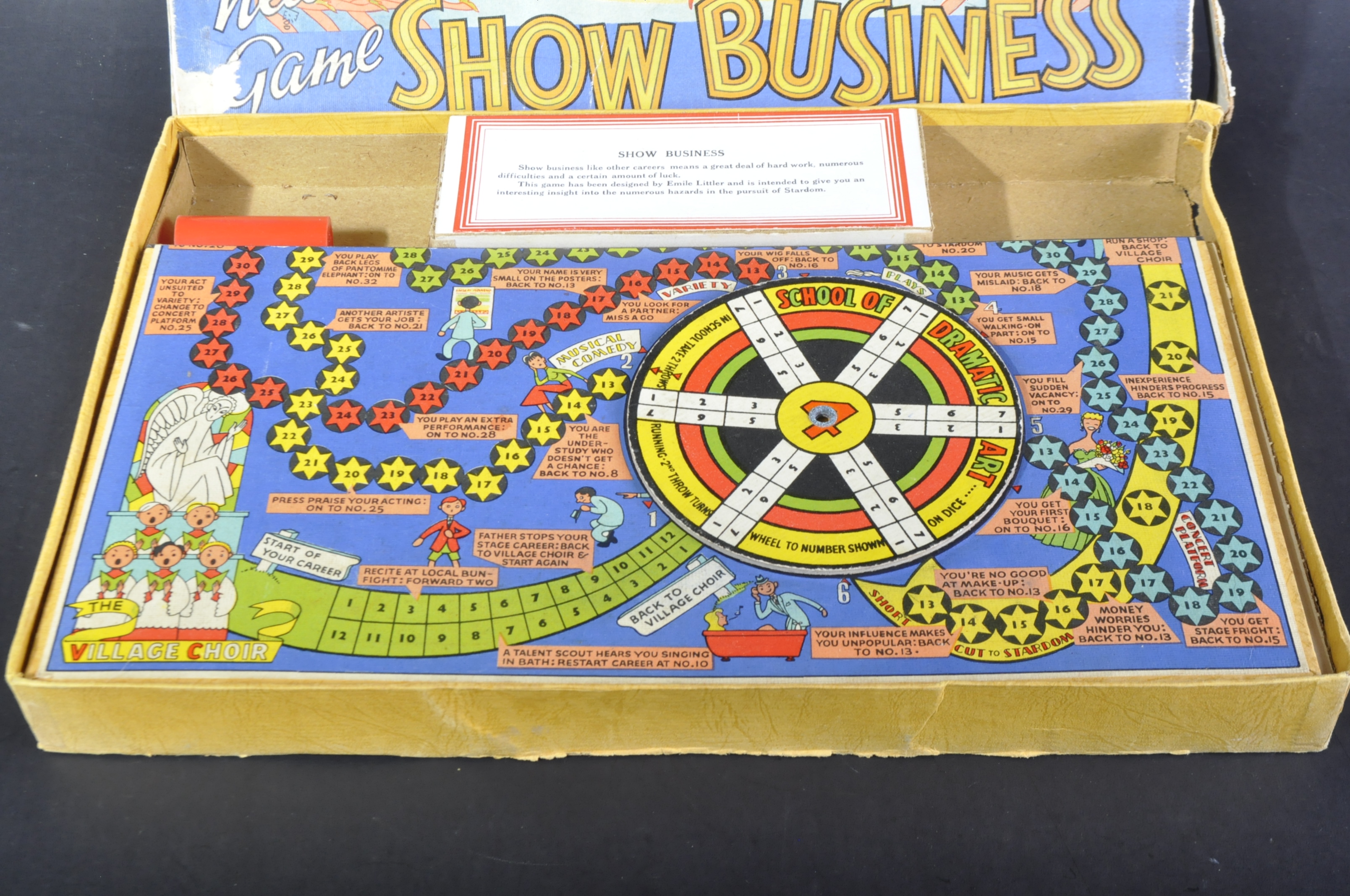 VINTAGE CHAD VALLEY SHOW BUSINESS THEMED BOARD GAME - Image 3 of 6