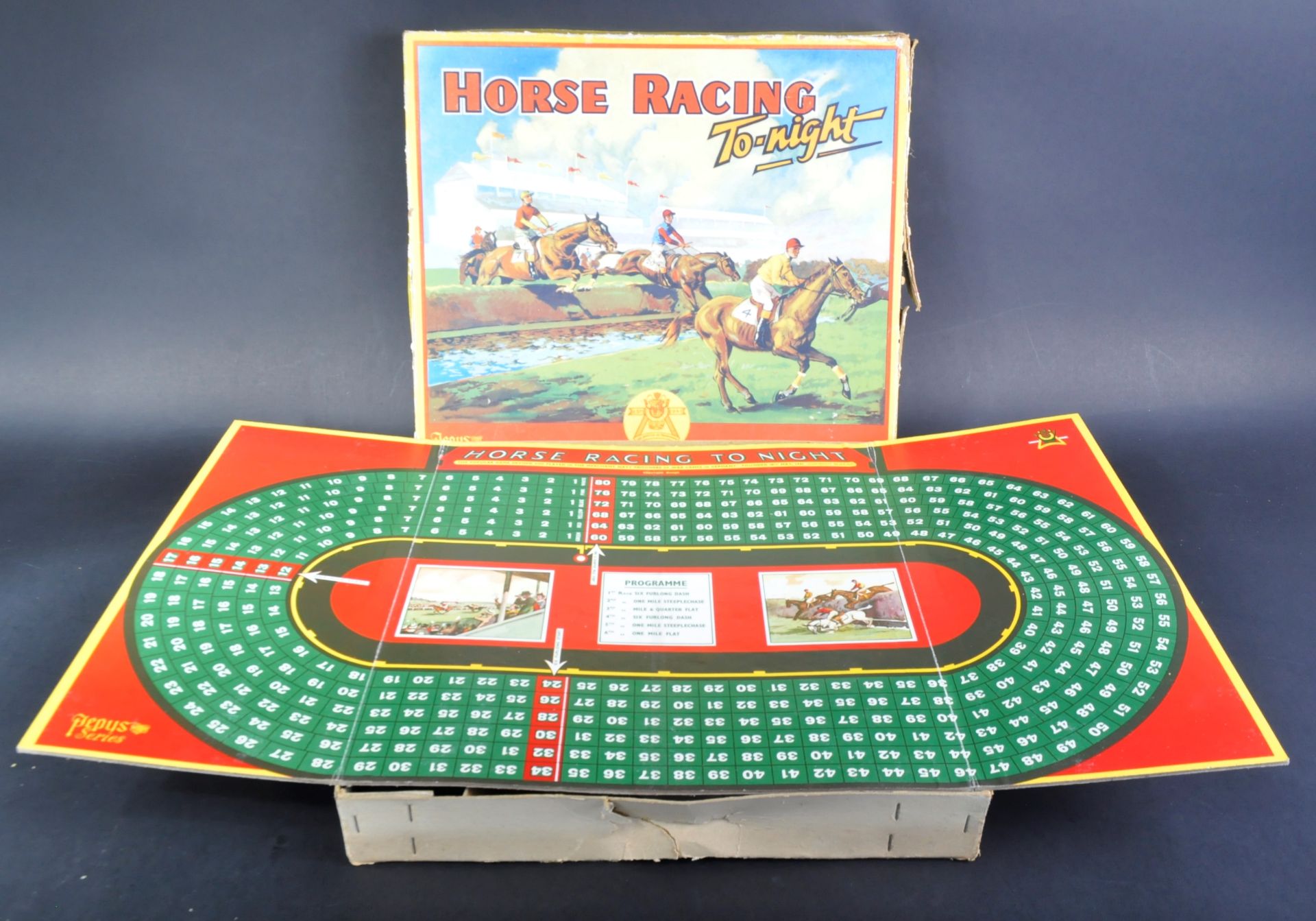 VINTAGE PEPYS GAMES ' HORSE RACING TONIGHT ' BOARD GAME