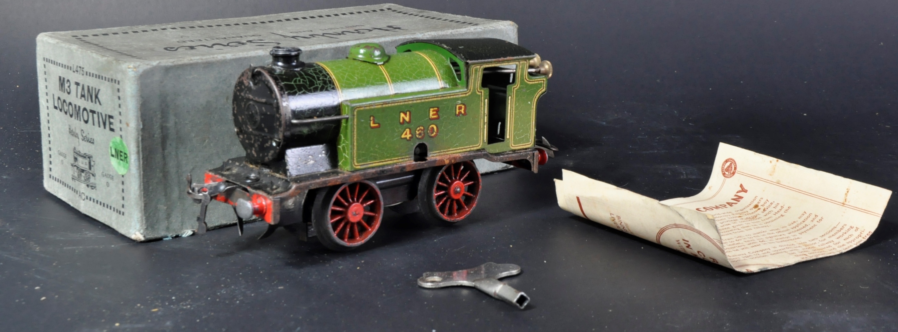 ORIGINAL VINTAGE HORNBY O GAUGE CLOCKWORK LOCOMOTIVE