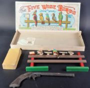 EARLY 20TH CENTURY AMERICAN FIVE WISE BIRDS SHOOTING GAME