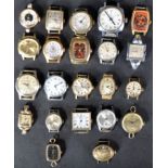 COLLECTION OF ASSORTED WRIST WATCHES - SOME WWII PERIOD EXAMPLES