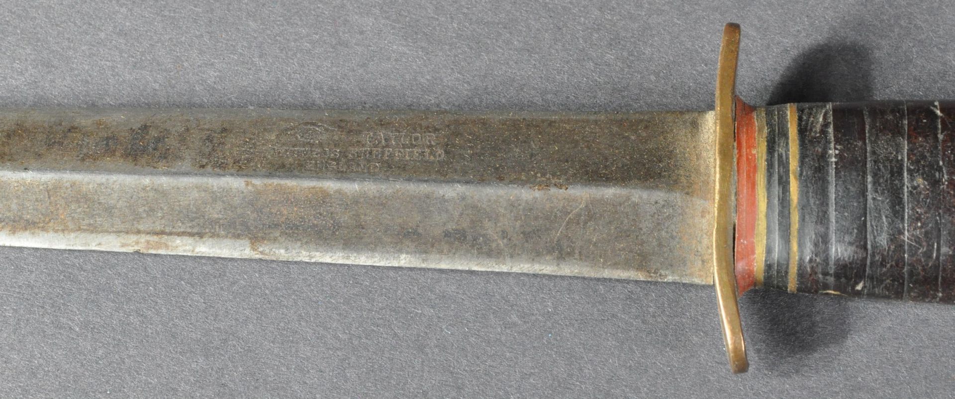 WWI FIRST WORLD WAR TAYLOR OF SHEFFIELD FIGHTING DAGGER - Image 3 of 4