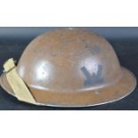 WWII SECOND WORLD WAR 1943 BRODIE HELMET WITH INSIGNIA