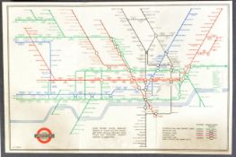 WWII SECOND WORLD WAR 1941 LONDON UNDERGROUND ISSUED SHELTER MAP