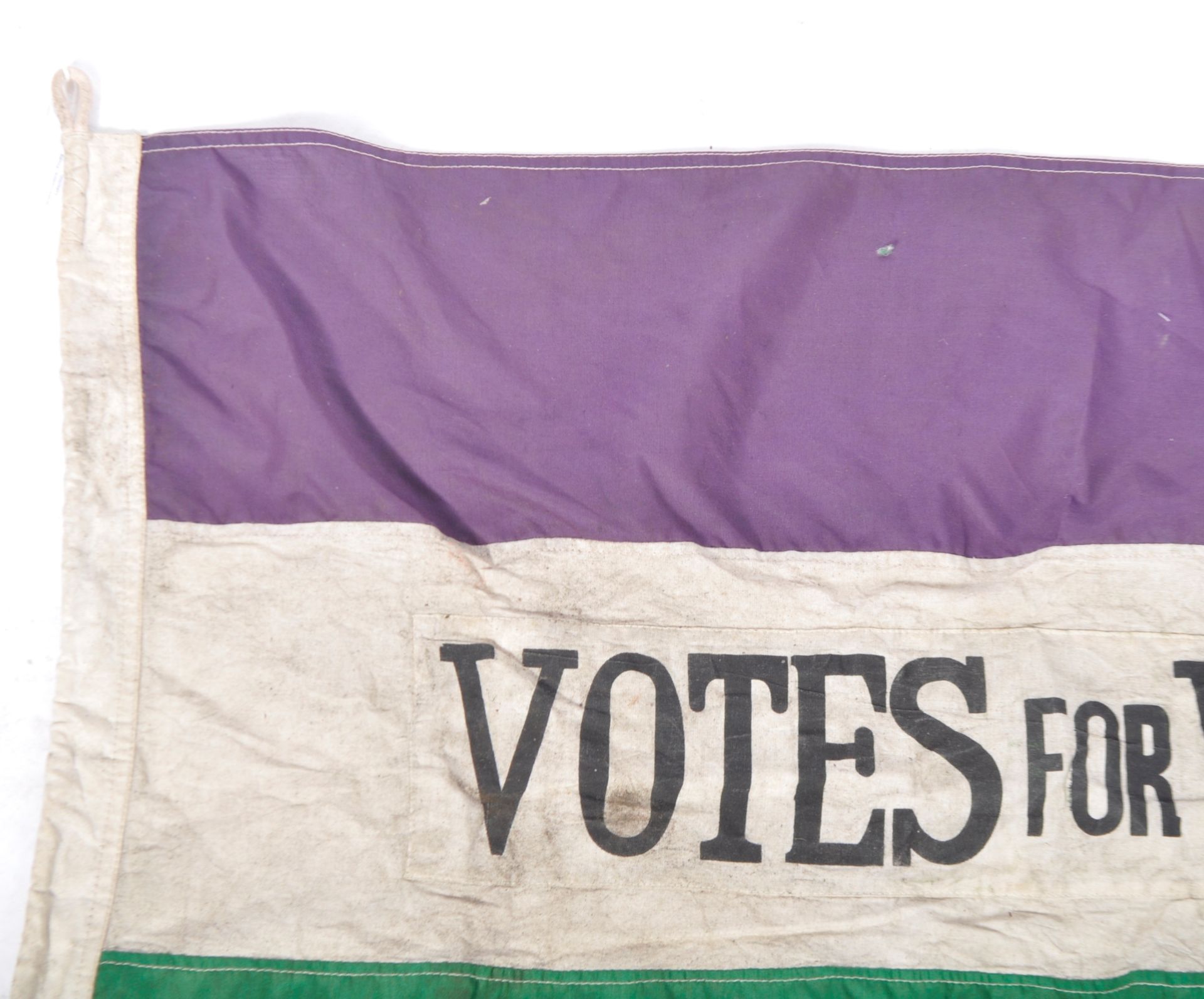 SUFFRAGETTE INTEREST - ' VOTES FOR WOMEN ' FLAG - Image 3 of 3