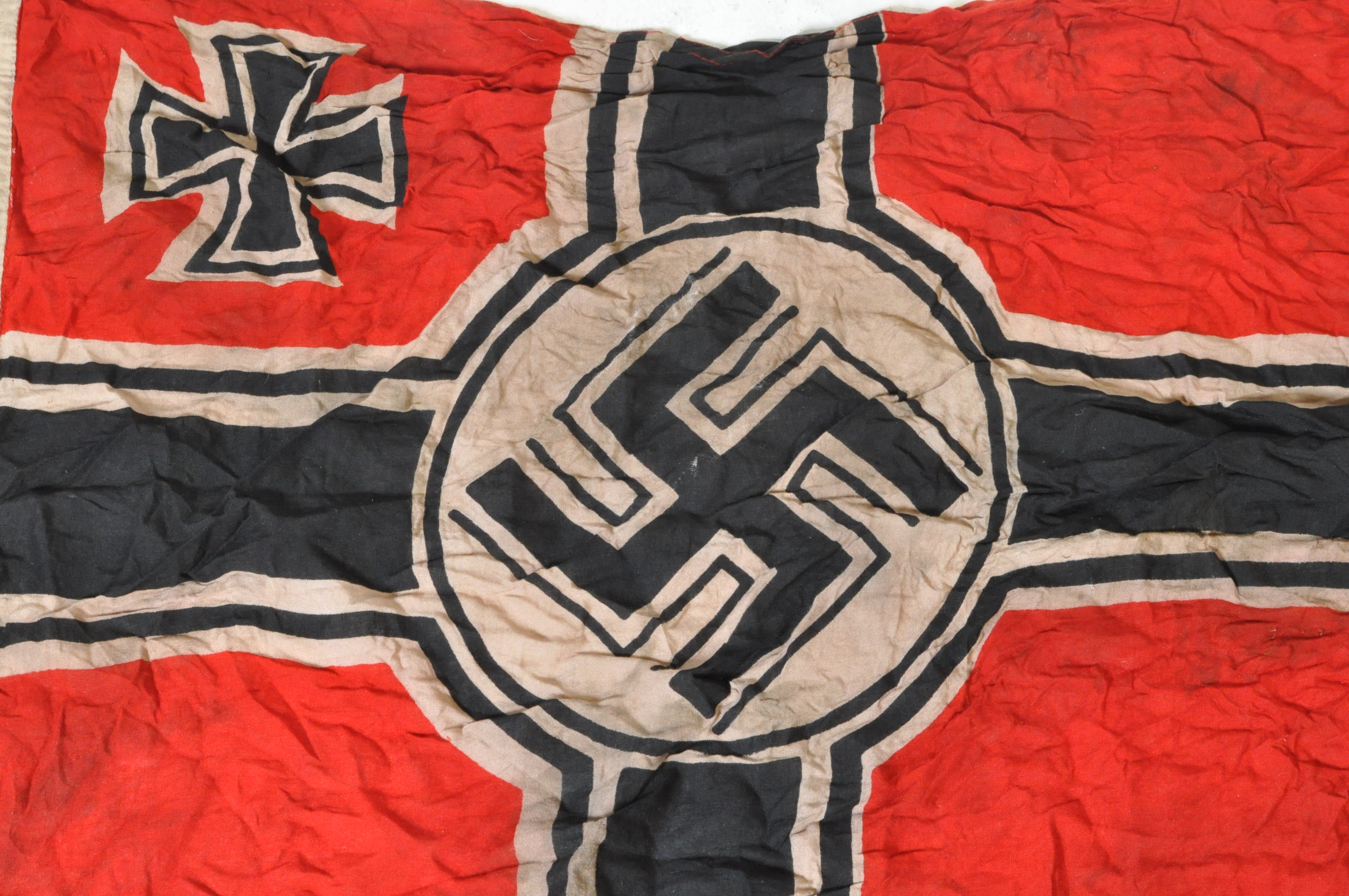 WWII INTEREST - THIRD REICH NAZI GERMAN KRIEGSMARINE FLAG - Image 3 of 5