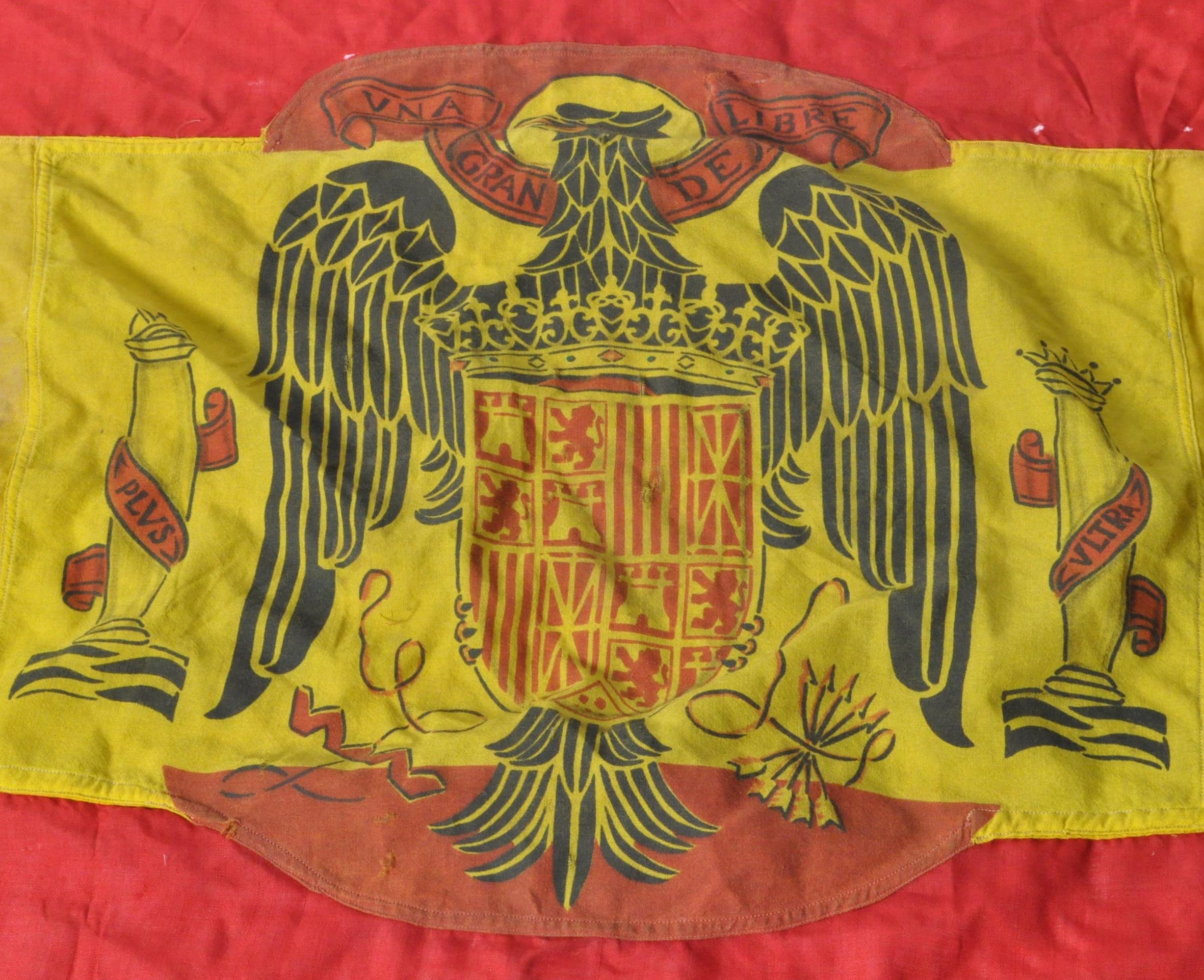 SPANISH CIVIL WAR INTEREST - LARGE LINEN FLAG - Image 2 of 5
