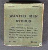 SCARCE ORIGINAL ' WANTED MEN - CYPRUS ' SPECIAL OPERATIONS MUGSHOT BOOK