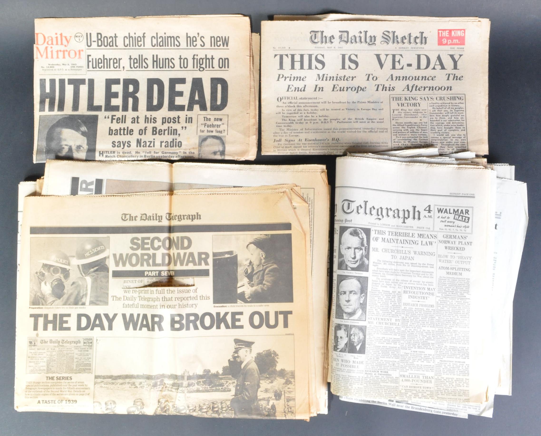 WWII SECOND WORLD WAR & OTHERS - COLLECTION OF NEWSPAPERS