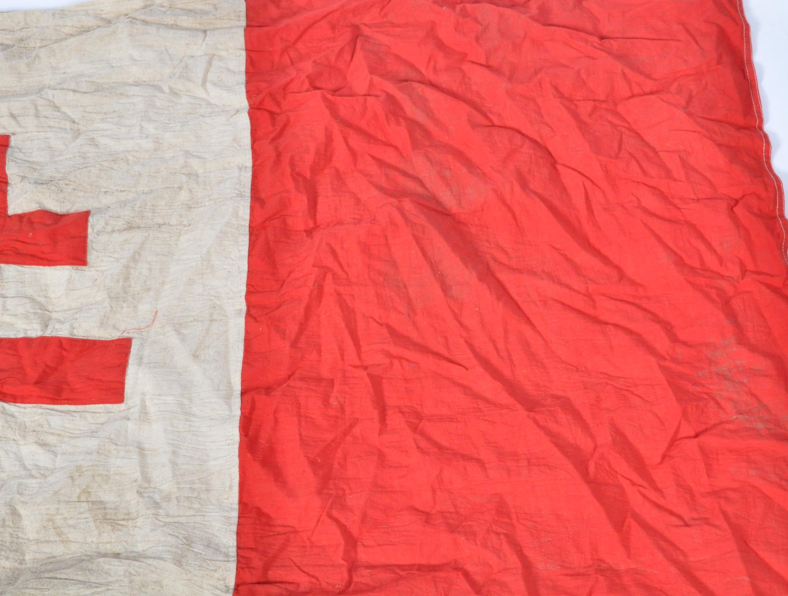 WWII TYPE ' FRENCH RESISTANCE ' LARGE CROSS OF LORRAINE FLAG - Image 3 of 5