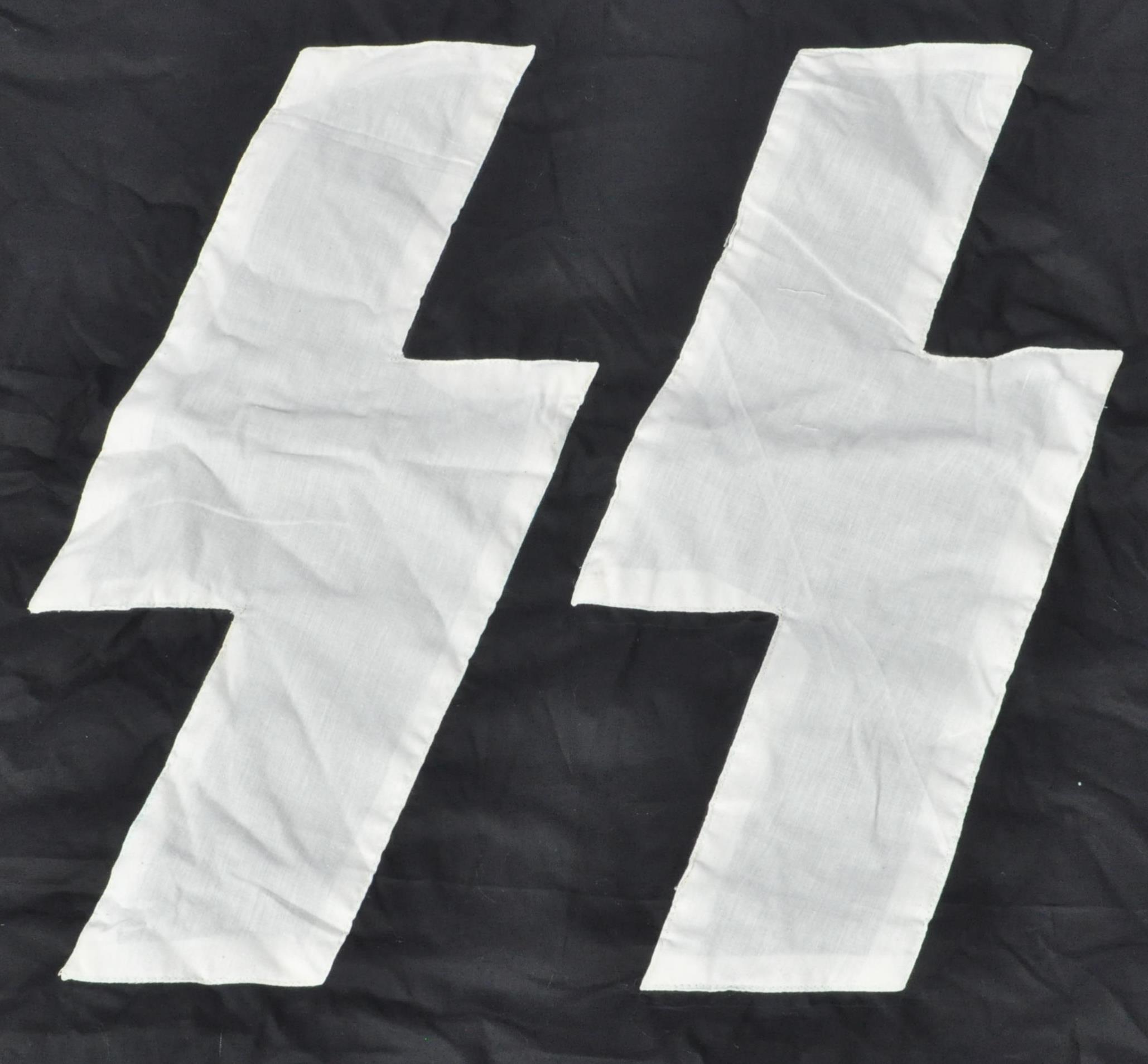 WWII SECOND WORLD WAR - LARGE GERMAN ' SS ' FLAG - Image 2 of 4