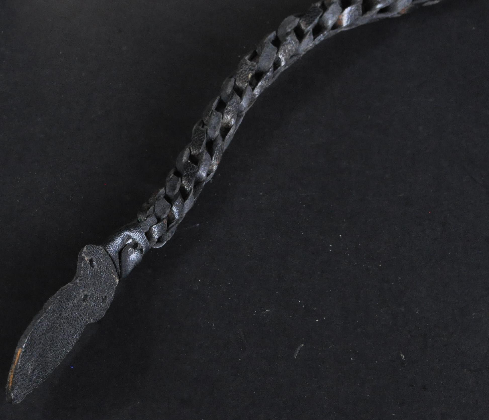 EARLY 20TH CENTURY TRIBAL BONE INLAID WHIP WITH HIDDEN SPIKE - Image 4 of 5