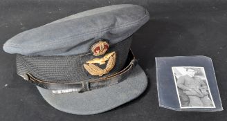 WWII INTEREST - RAF BATTLE OF BRITAIN PILOT'S UNIFORM CAP
