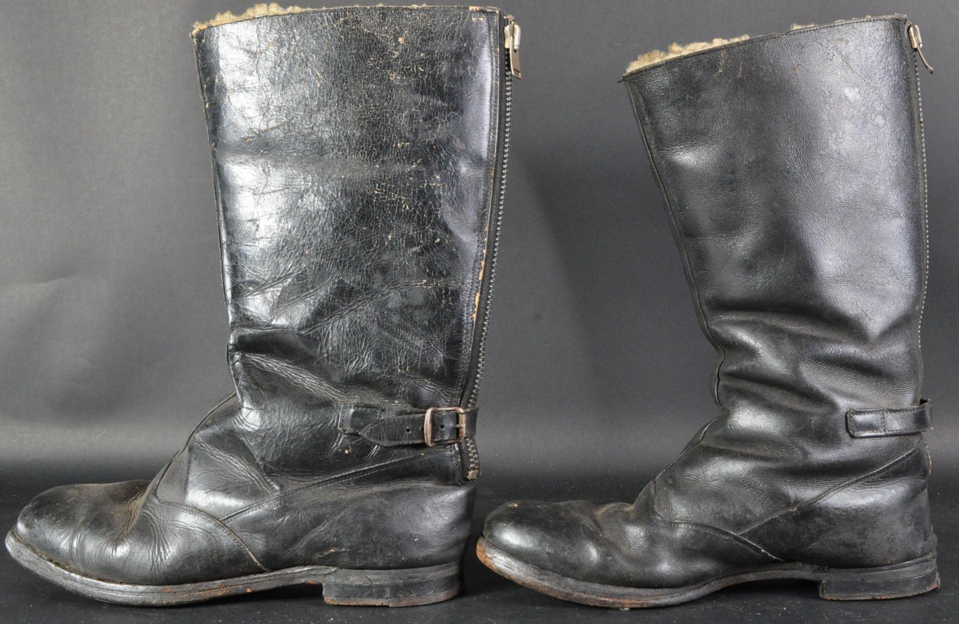 WWII SECOND WORLD WAR RAF / AVIATOR'S LEATHER BOOTS - Image 2 of 7