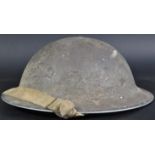 WWII SECOND WORLD WAR ORIGINAL COMBAT STEEL BRODIE HELMET