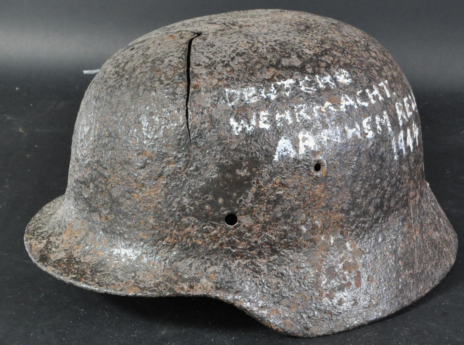 WWII SECOND WORLD WAR ORIGINAL GERMAN HELMET RELIC - ARNHEM