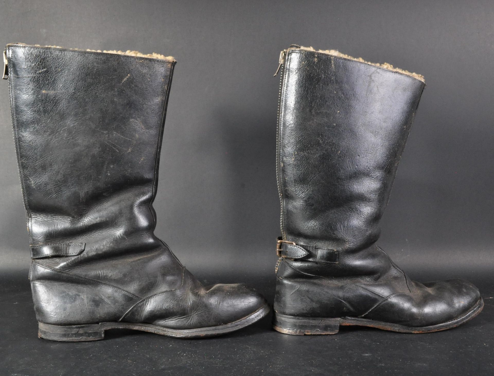 WWII SECOND WORLD WAR RAF / AVIATOR'S LEATHER BOOTS - Image 4 of 7