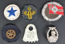 WWII SECOND WORLD WAR - COLLECTION OF ASSORTED GERMAN BADGES ETC