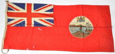 EARLY 20TH CENTURY LEEWARD ISLANDS ROYAL NAVY ENSIGN FLAG