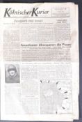 ORIGINAL WWII ' KOLNISCHER KURIER ' 1945 NEWSPAPER