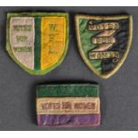 SUFFRAGETTE INTEREST - COLLECTION OF CLOTH PATCHES