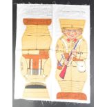 WWI FIRST WORLD WAR 1915 DATED RAG DOLL UNUSED FABRIC SHEETS