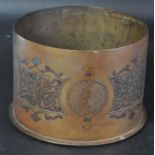 WWI FIRST WORLD WAR 1917 DATED ENGRAVED TRENCH ART ASHTRAY