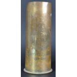 WWI FIRST WORLD WAR ROYAL ENGINEERS ENGRAVED ARTILLERY SHELL